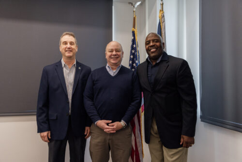 LMCIT Board of Directors President Dave Callister, Greensweig, and former LMCIT Board Member D. Love